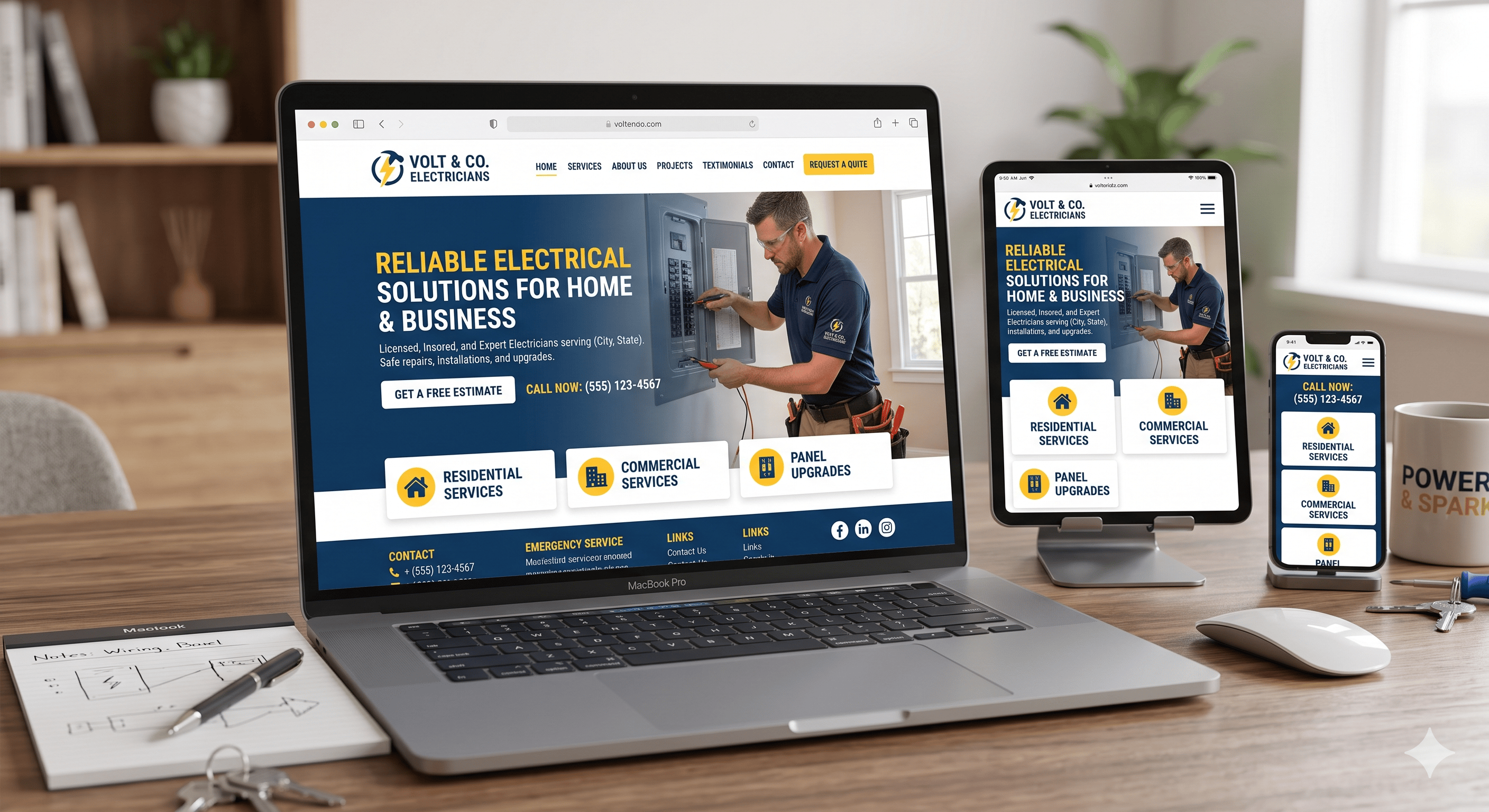 Electrician Company Website