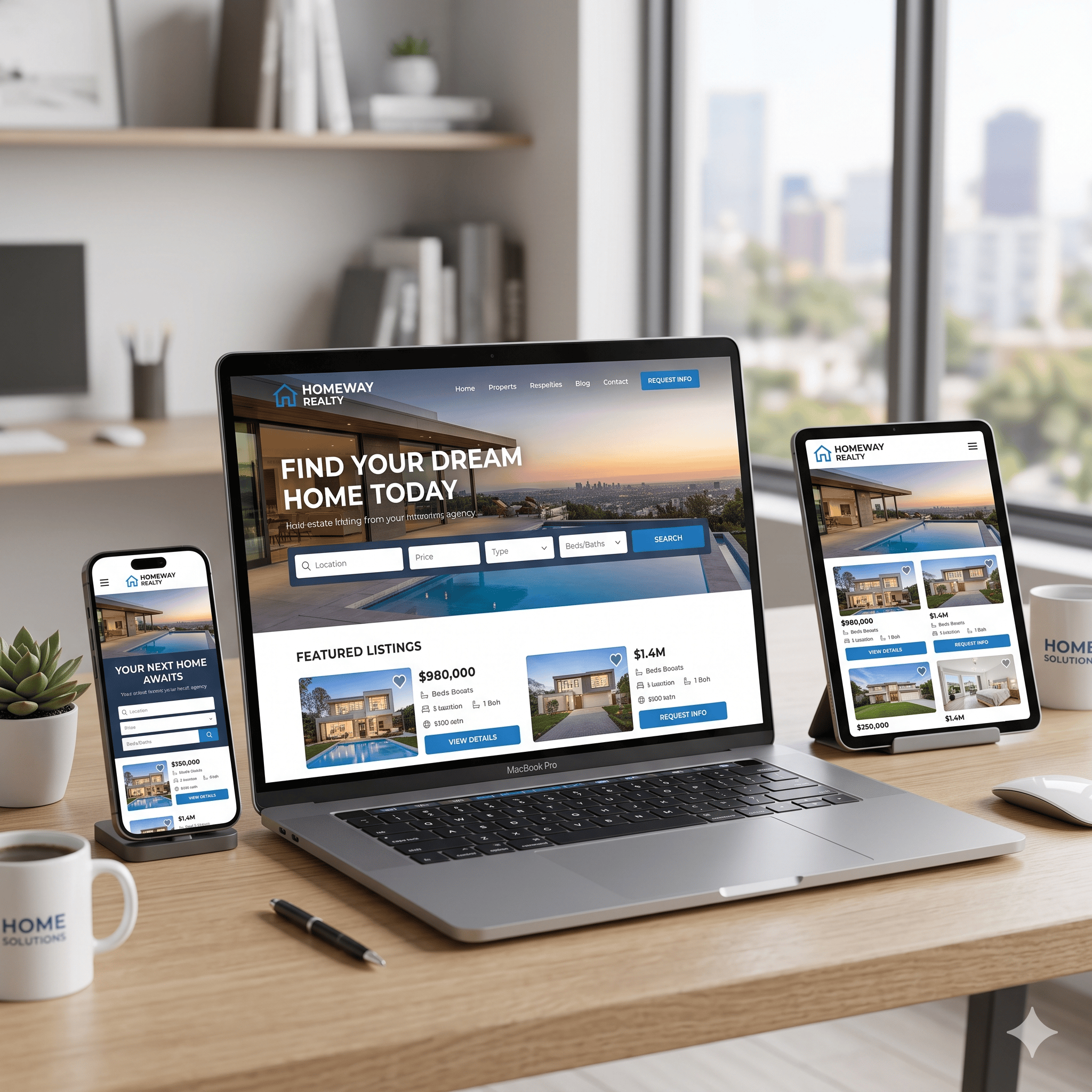 Real Estate Website Layout