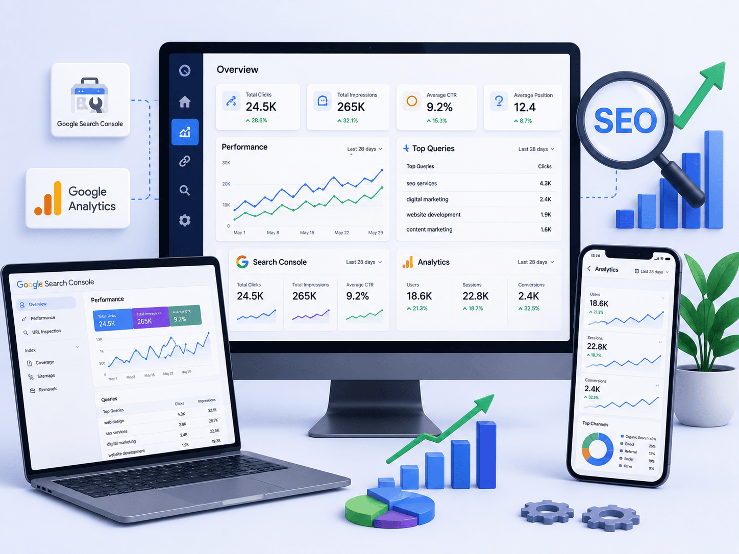 SEO Dashboard Mockup