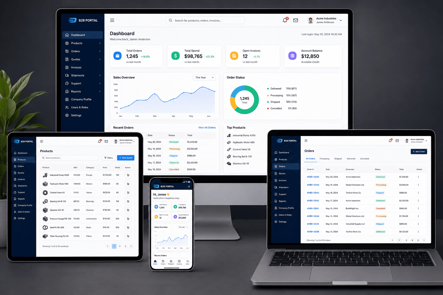 Web Portal Mockup